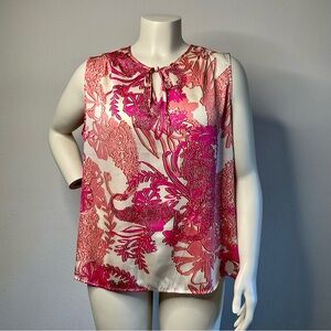 Coldwater Creek Sleeveless Floral Theme Blouse sz 1X or 18